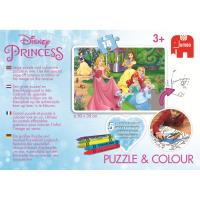 Disney Princess 18pc Double Sided Colour Your Own Jigsaw Puzzle Extra Image 1 Preview
